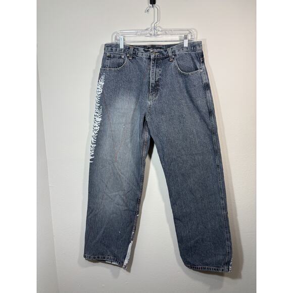 No Boundaries Jeans Men Vintage 34x32 Straight Leg Y2K Skater 90's Streetwear - Picture 1 of 12